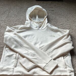 The North Face Cream cropped Hoodie